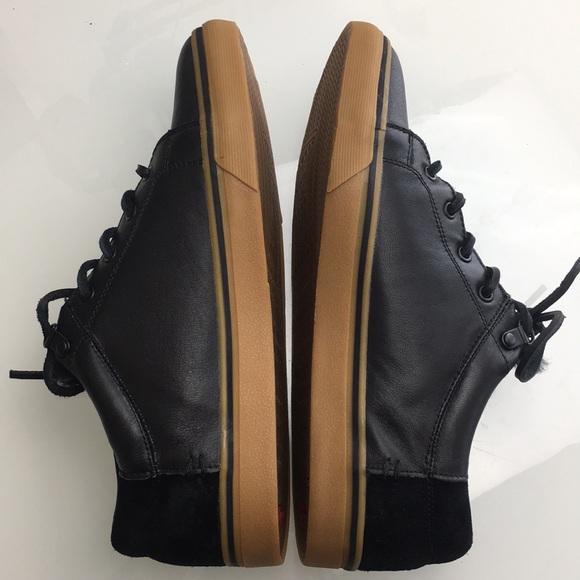 Ugg Brock Luxe Black Leather Sneakers Mens New - Picture 5 of 7